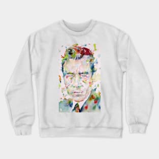 ALBERT CAMUS watercolor portrait .2 Crewneck Sweatshirt